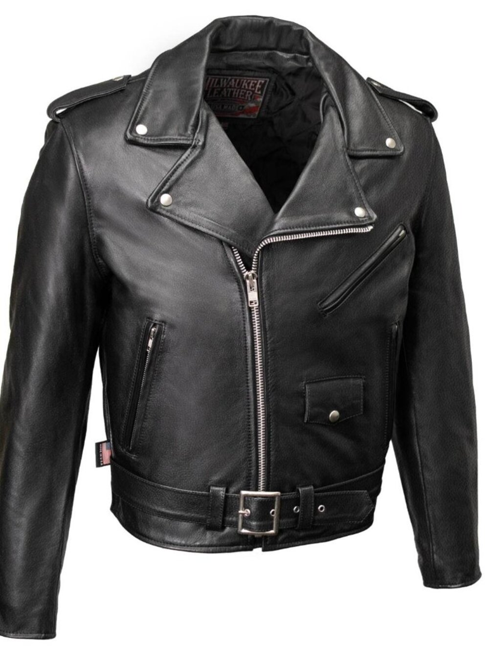 Milwaukee Leather The Dean USA Made Black Motorcycle Jacket Men's 42